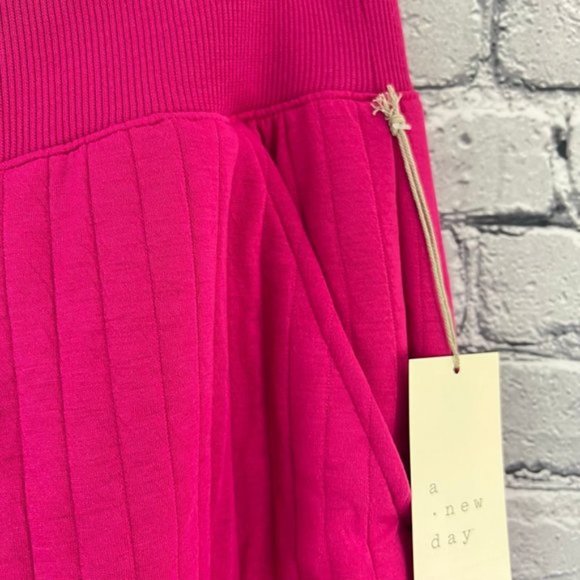 A New Day Pink Ribbed Sweatpants Joggers  With Pockets Size 2X - Picture 8 of 9